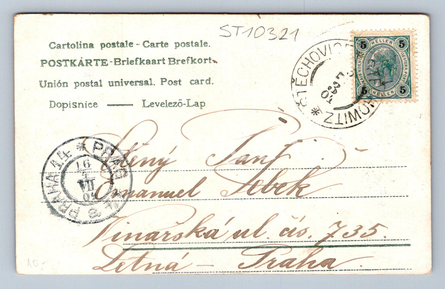 Pohlednice KVĚTINY (ST10321)