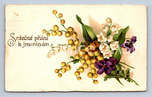 Pohlednice SRDEČNÉ PŘÁNÍ K JMENINÁM (ST10323)