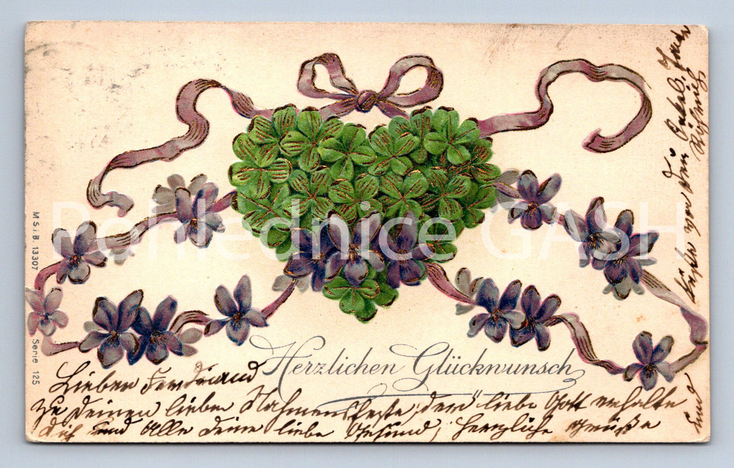 Pohlednice HERZLICHEN GLÜCKWUNSCH TLAČENÝ (ST10336)