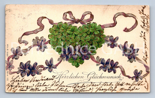Pohlednice HERZLICHEN GLÜCKWUNSCH TLAČENÝ (ST10336)