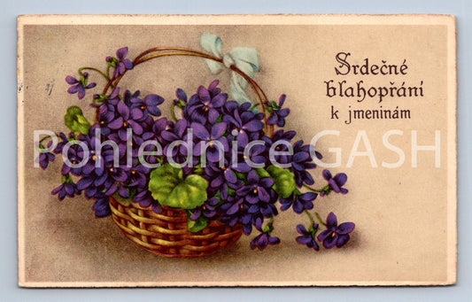 Pohlednice SRDEČNÉ BLAHOPŘÁNÍ K JMENINÁM (ST10345)