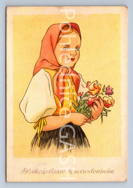 Pohlednice BLAHOŽELANIE K NARODENINÁM (ST10362)