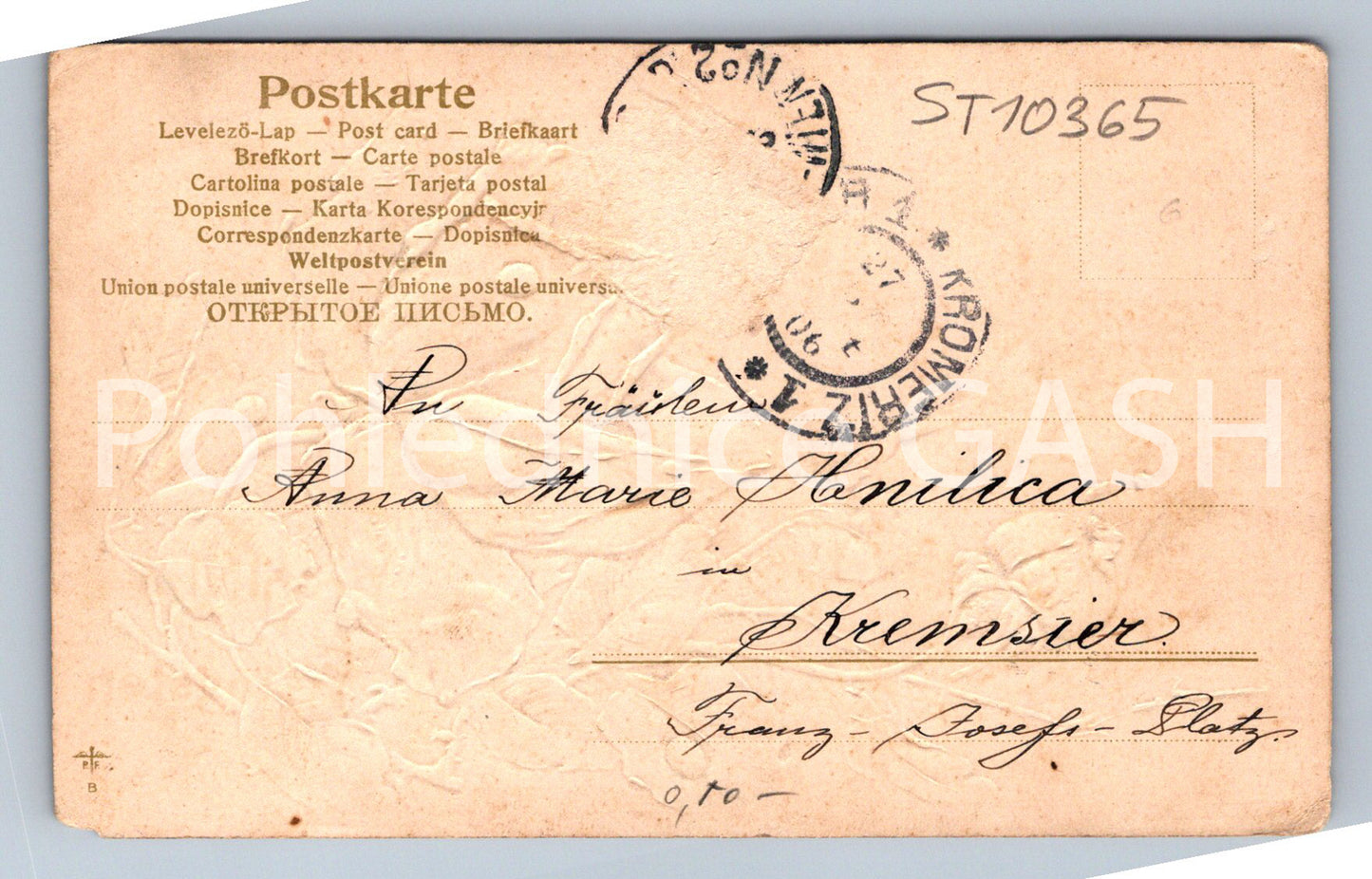 Pohlednice KVĚTINY TLAČENÝ (ST10365)