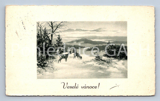 Pohlednice VESELÉ VÁNOCE (ST10412)