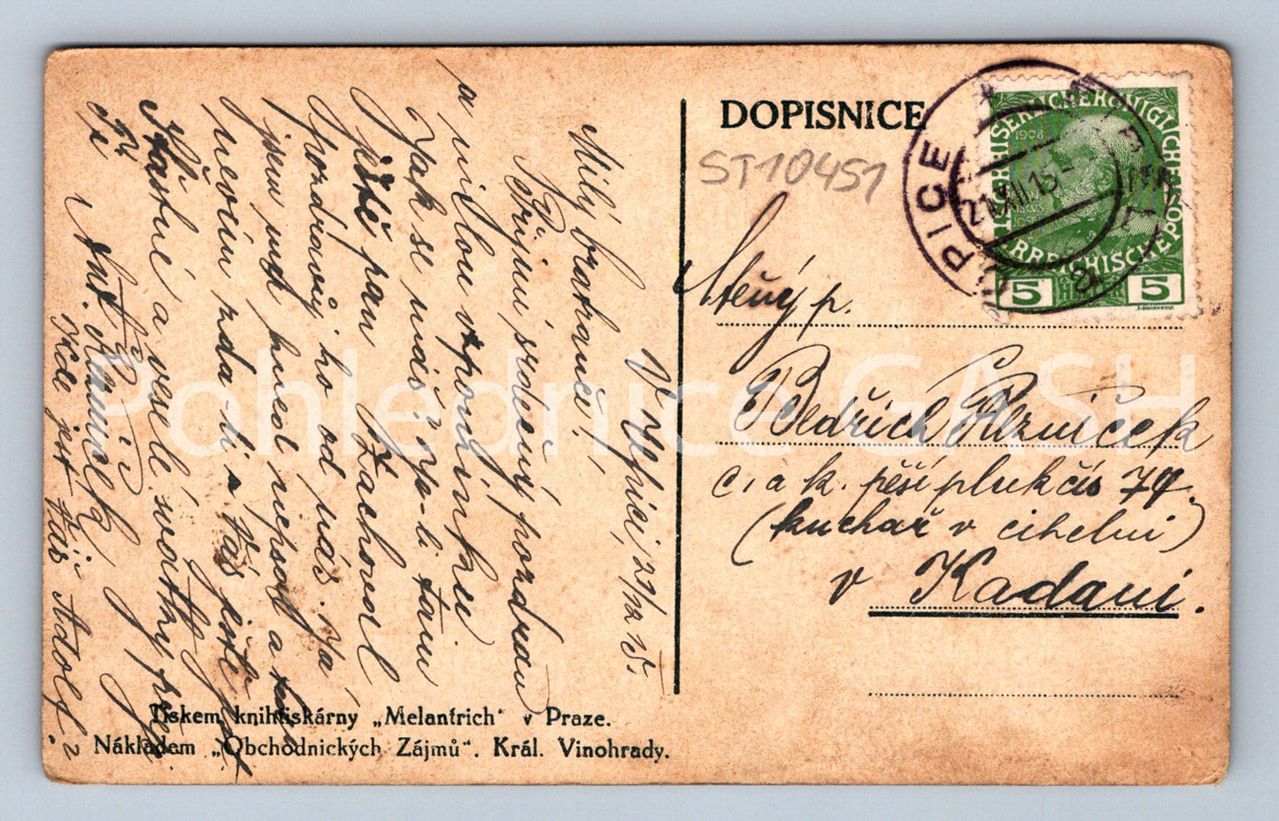 Pohlednice ŠŤASTNÉ VÁNOCE (ST10451)