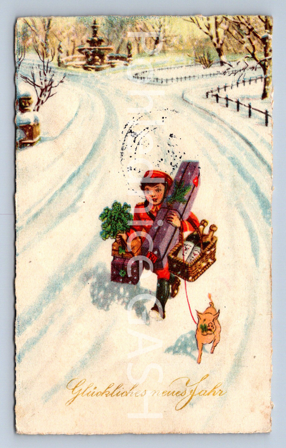 Pohlednice GLÜCKLICHES NEUJAHR (ST10486)