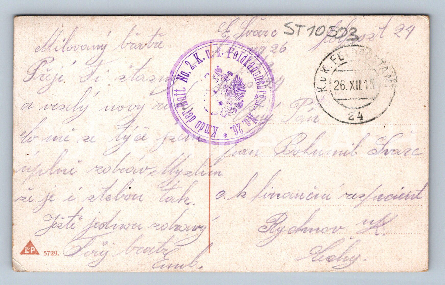 Pohlednice ŠŤASTNÝ NOVÝ ROK K.U.K (ST10503)