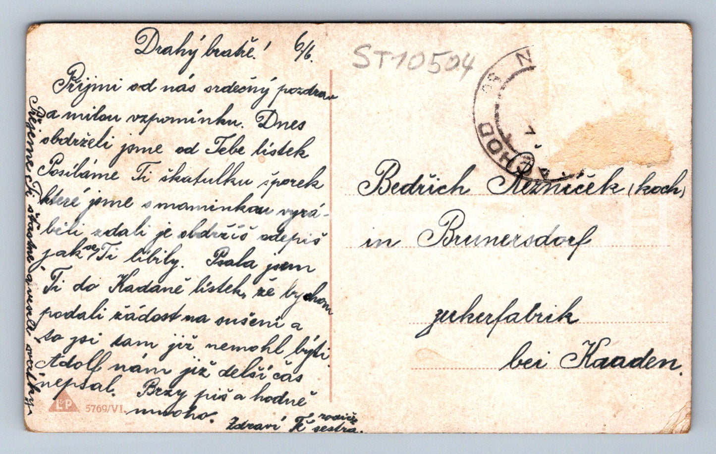 Pohlednice VĚRNÉ MILOVÁNÍ (ST10504)
