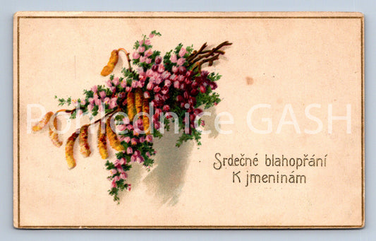 Pohlednice SRDEČNÉ BLAHOPŘÁNÍ K JMENINÁM (ST10509)