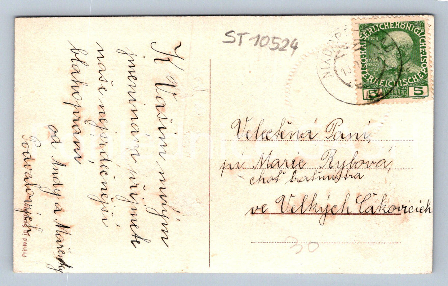Pohlednice SRDEČNÉ PŘÁNÍ (ST10524)