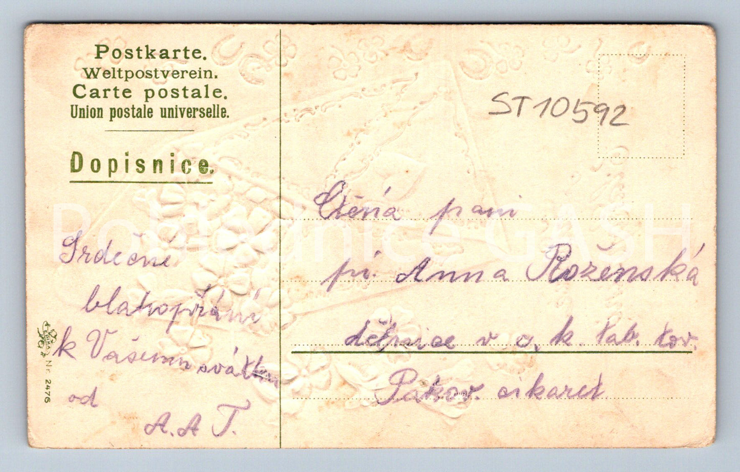Pohlednice SRDEČNÉ BLAHOPŘÁNÍ (ST10592)