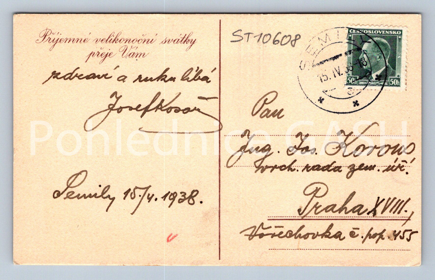 Pohlednice PŘÍJEMNÉ VELIKONOČNÍ SVÁTKY (ST10608)