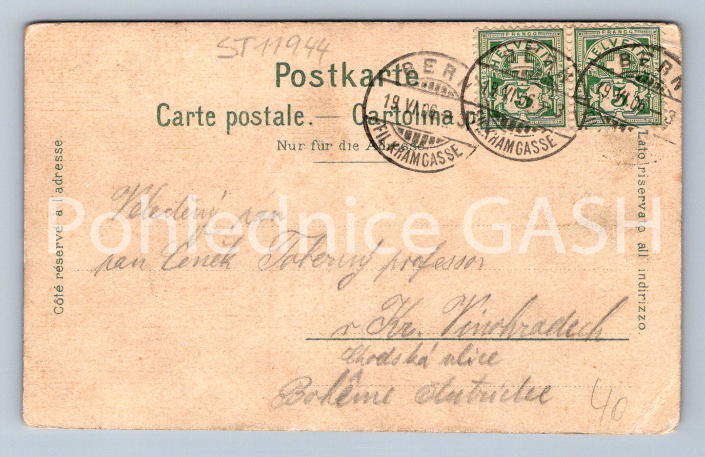 Pohlednice INTERLAKEN MIT JUNGFRAU (ST11944)