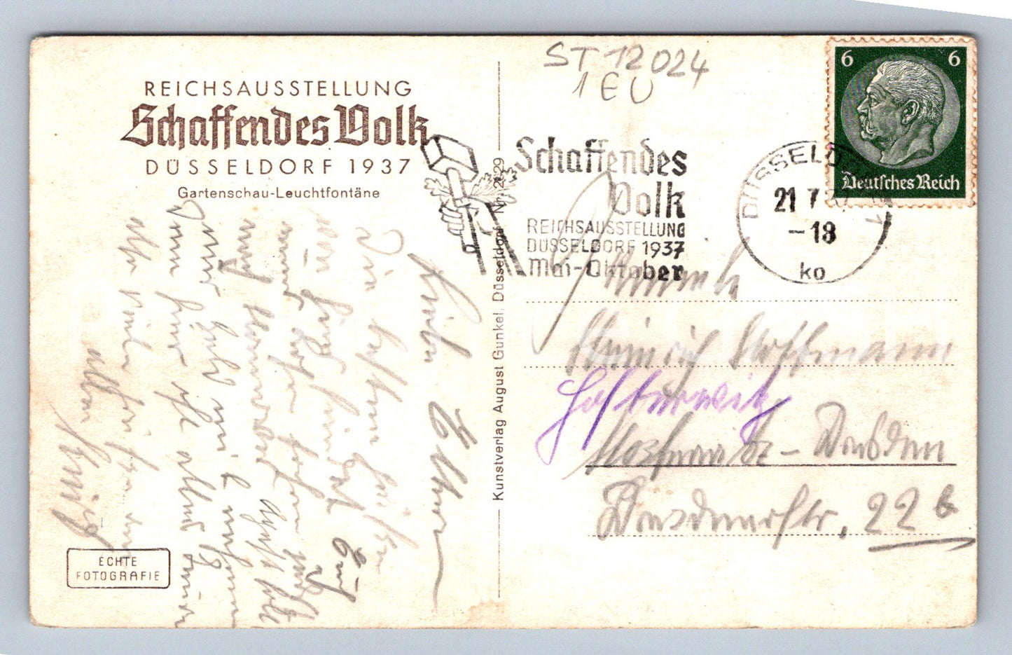 Pohlednice SCHAFFENDES DOLK (ST12024)