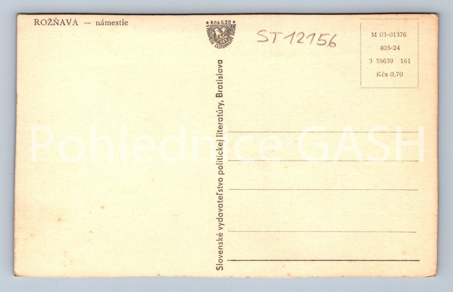 Postcard ROŽŇAVA (ST12156)