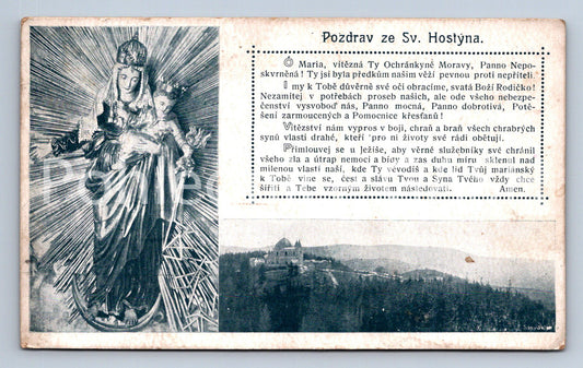 Pohlednice POZDRAV ZE SV . HOSTÝNA (ST12187)