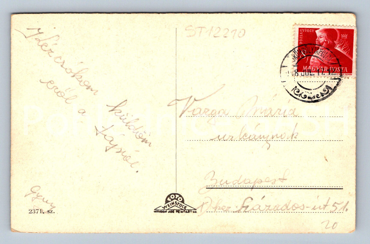 Pohlednice GÖRÖMBÖLY-TAPALCA (ST12210)