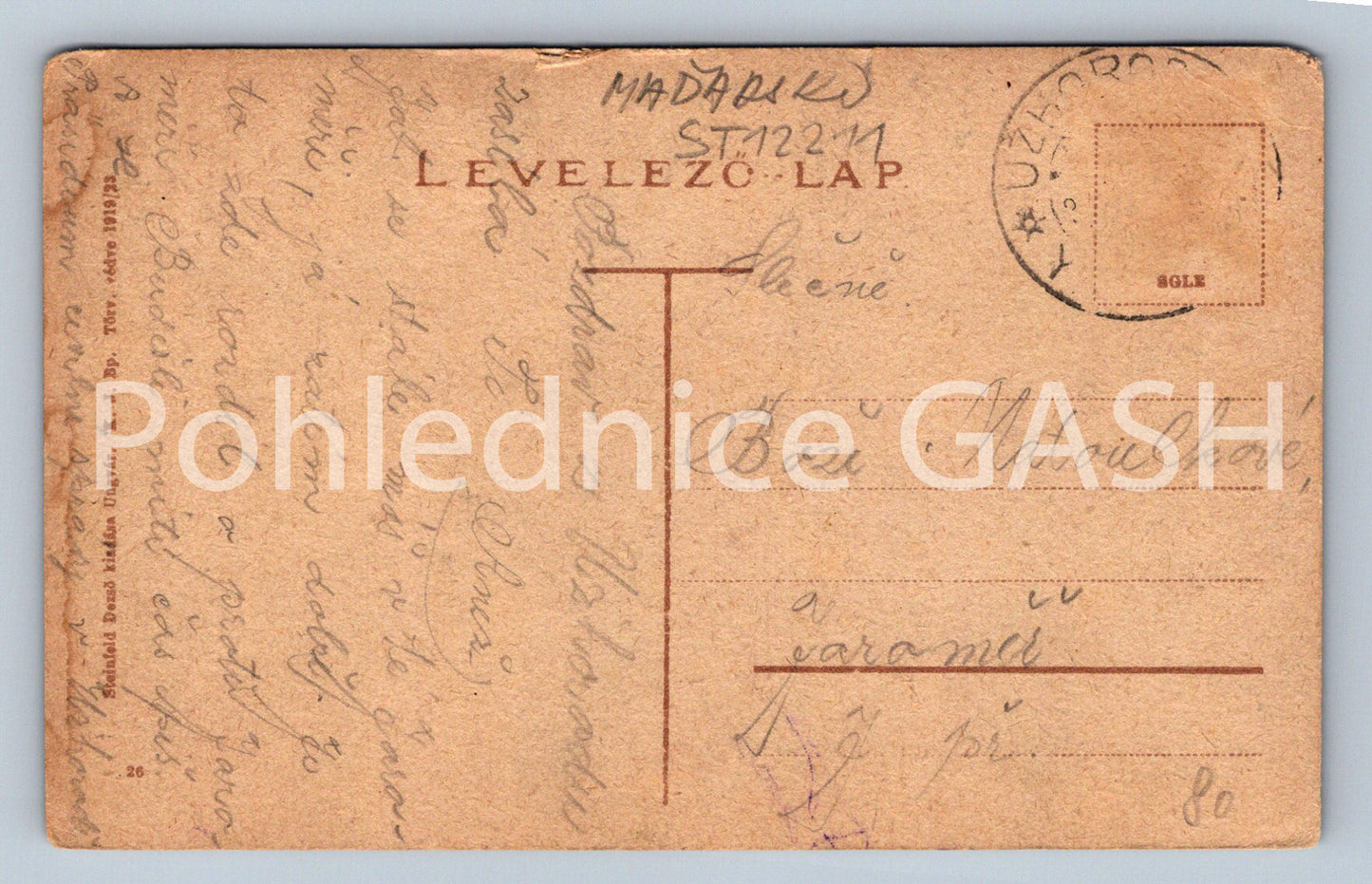 Pohlednice UNGVÁR (ST12211)