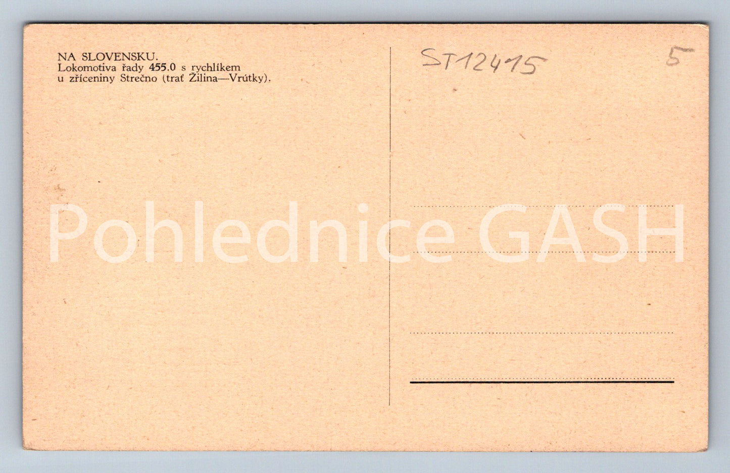 Pohlednice NA SLOVENSKU - LOKOMOTIVA ŘADY 455 (ST12415)