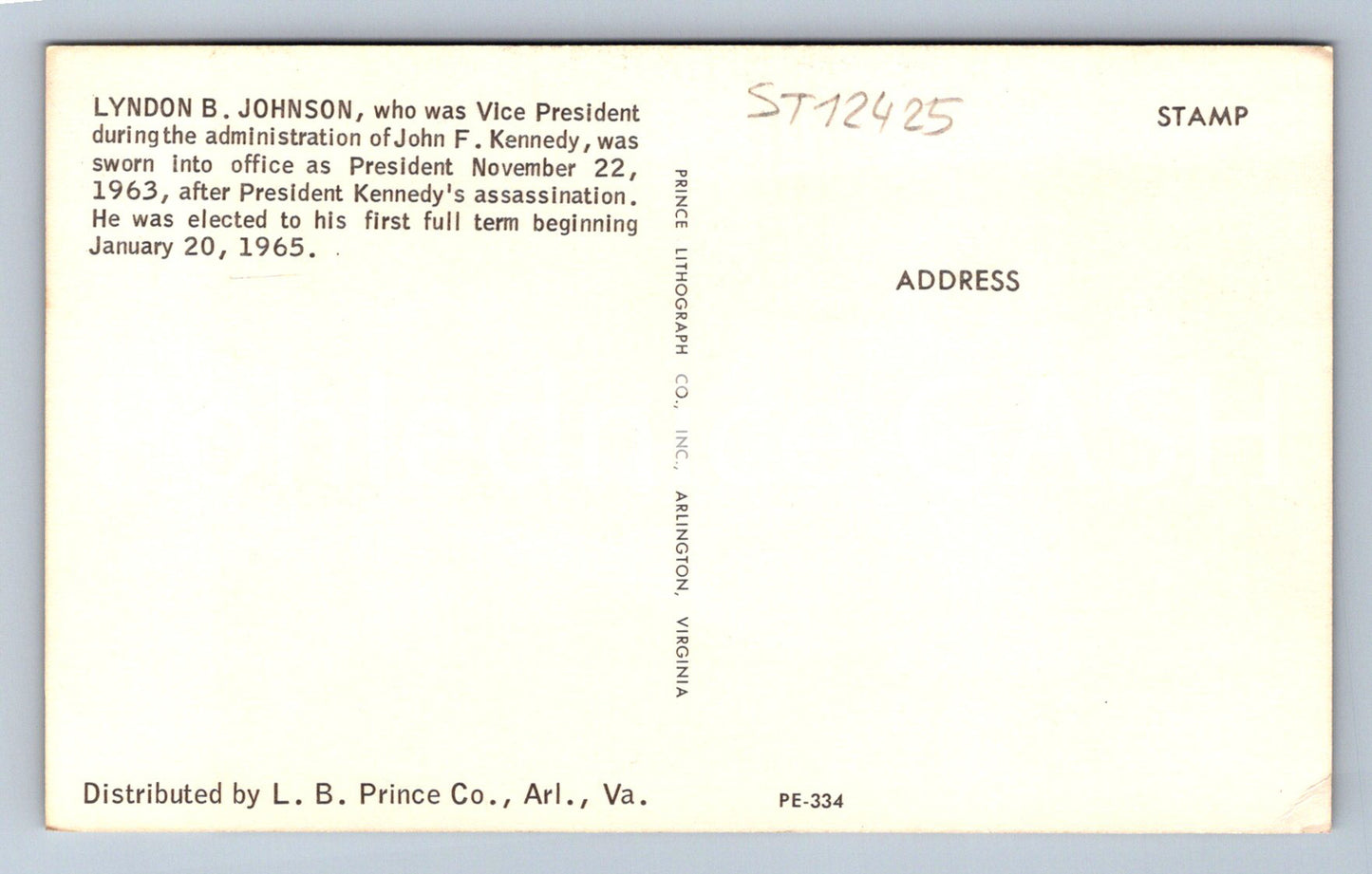 Pohlednice LYNDON B. JOHNSON (ST12425)