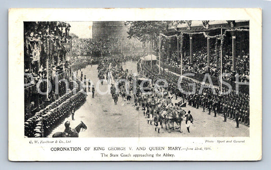 Pohlednice CORONATION OF KING GEORGE V. AND QUEEN MARY (ST12445)