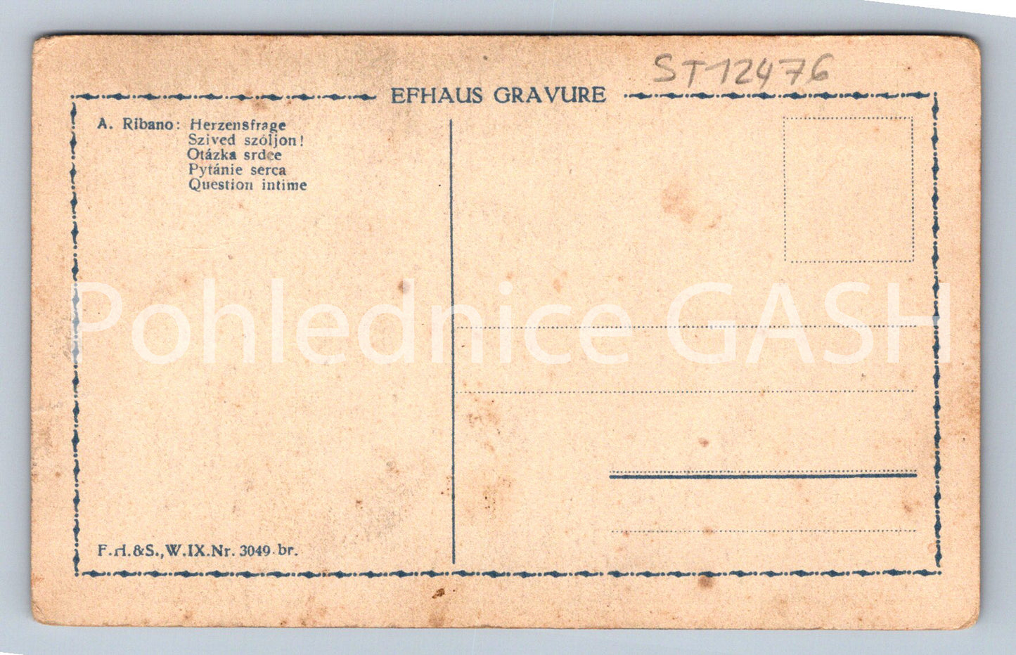 Pohlednice A. RIANO - OTÁZKA SRDCE (ST12476)