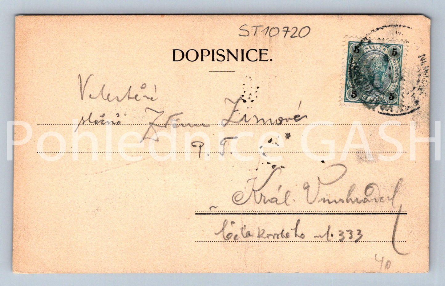 Pohlednice Z GORSKÉ DOMOVINY (ST10720)