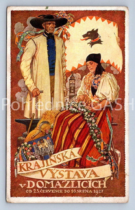 Pohlednice KRAJSKÁ VÝSTAVA V DOMAŽLICÍCH (ST10760)