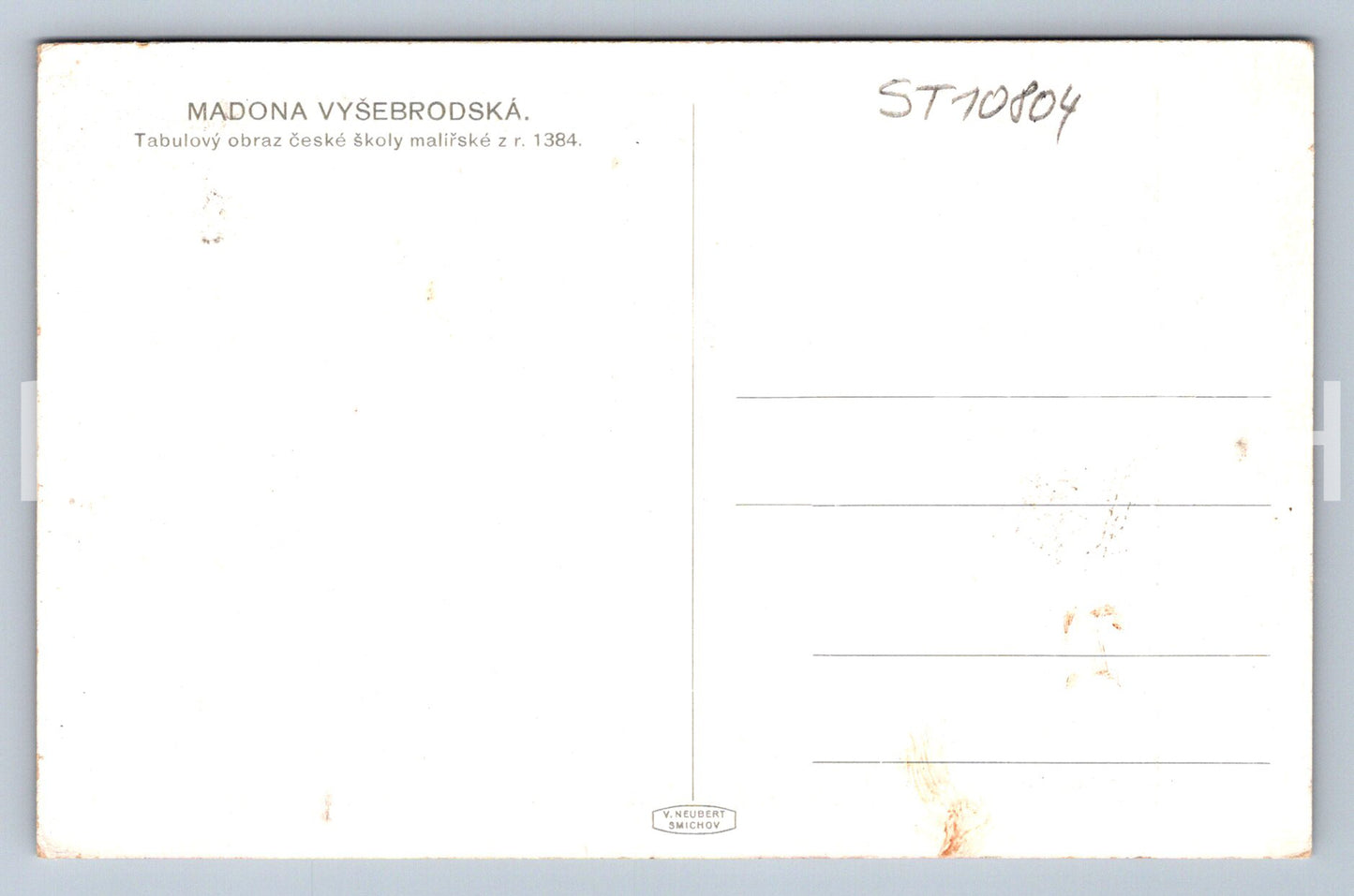 Pohlednice MADONA VYŠEBRODSKÁ (ST10804)