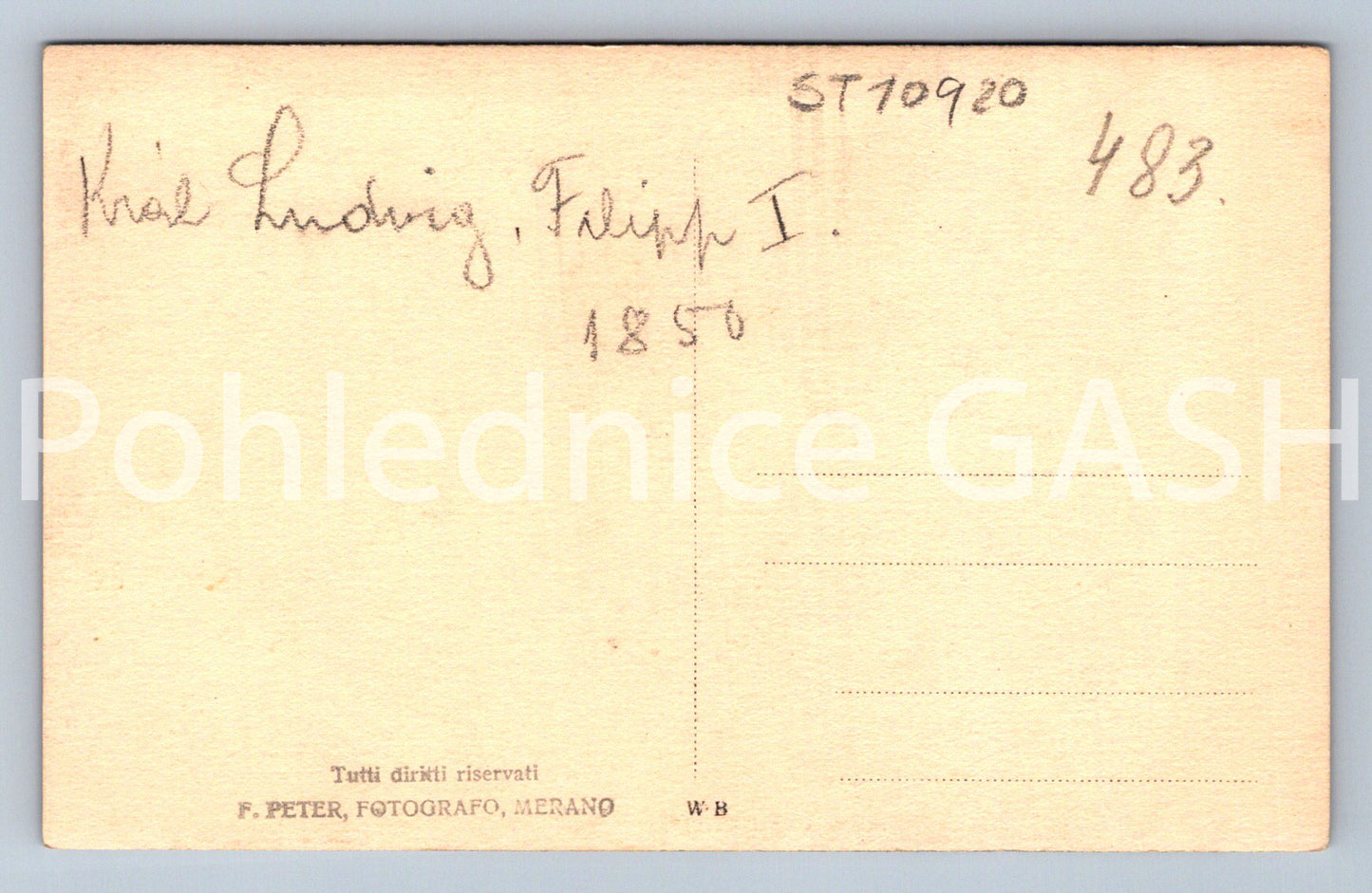 Pohlednice KRÁL LUDVIG FILIPP I. (ST10920)