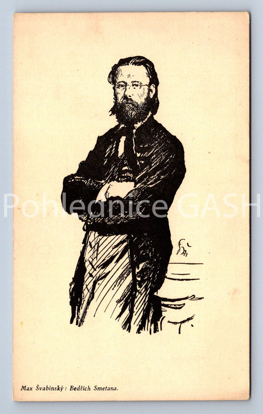 Pohlednice MAX ŠVABINSKÝ - BEDŘICH SMETANA (ST10934)