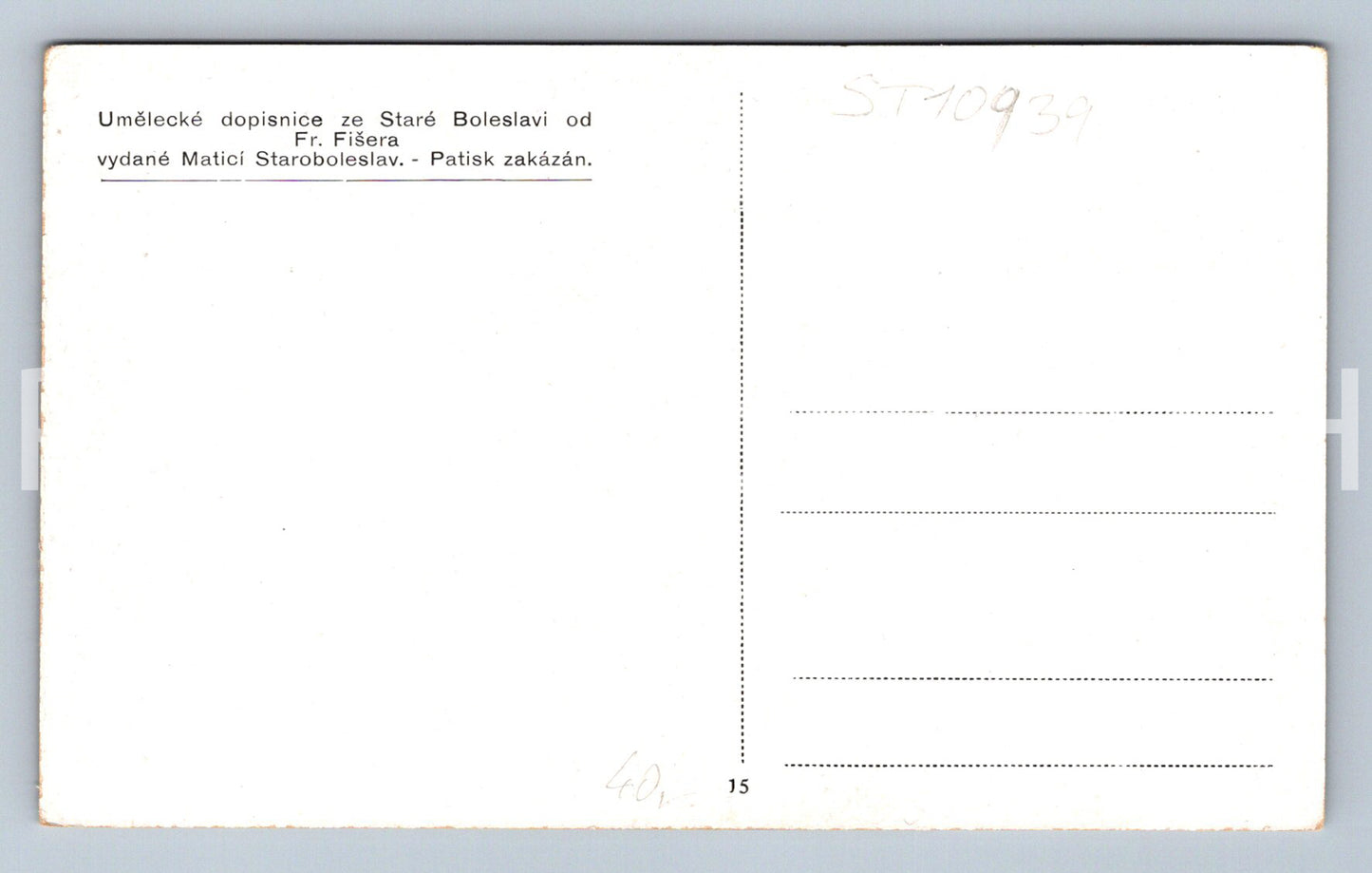Pohlednice MILOSTNÝ OBRAZ (ST10939)