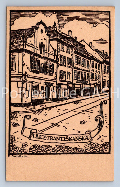 Pohlednice K. VOLTUČKA - ULICE FRANTIŠKÁNSKÁ (ST10983)