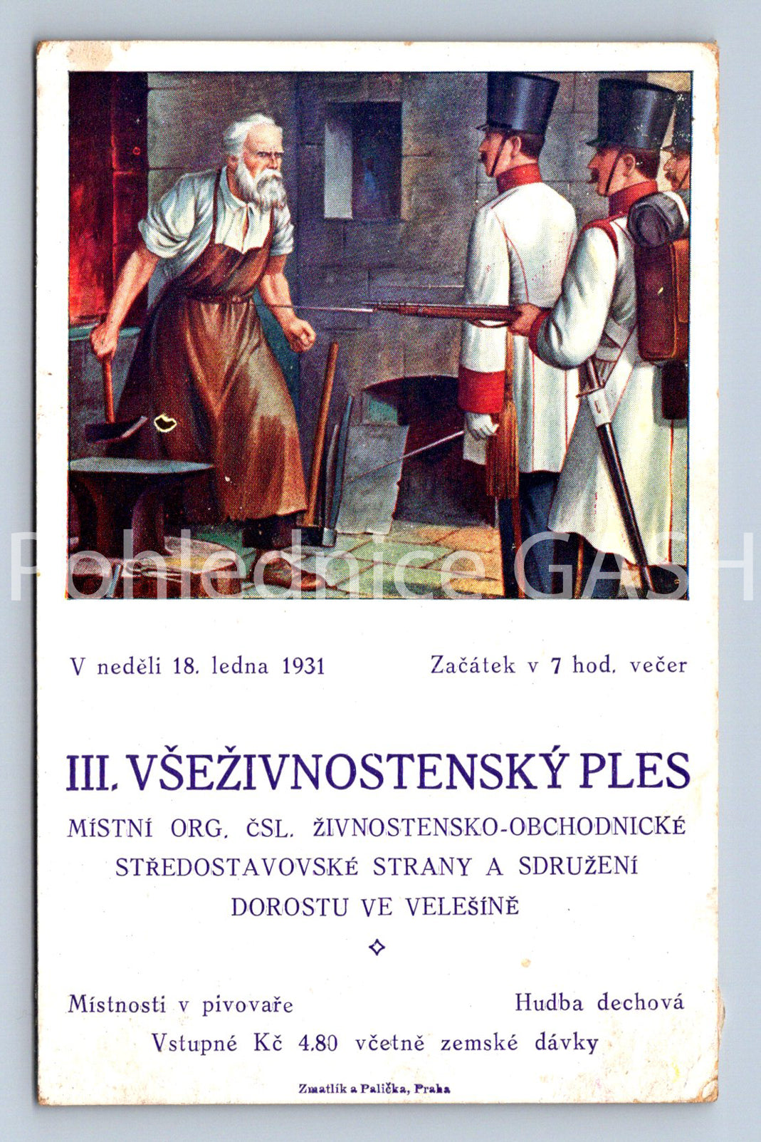 Pohlednice III. VŠEŽIVNOSTENSKÝ PLES (ST10992)