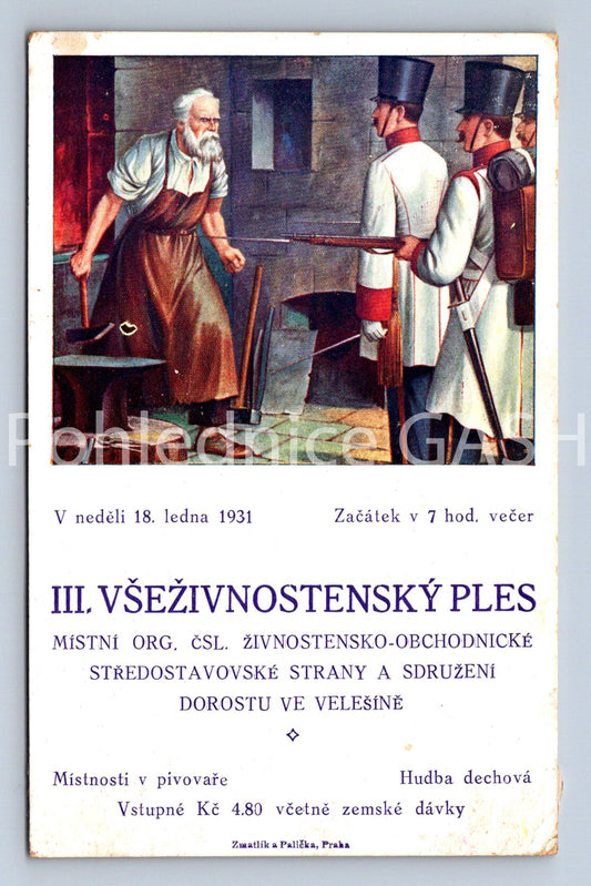Pohlednice III. VŠEŽIVNOSTENSKÝ PLES (ST10992)