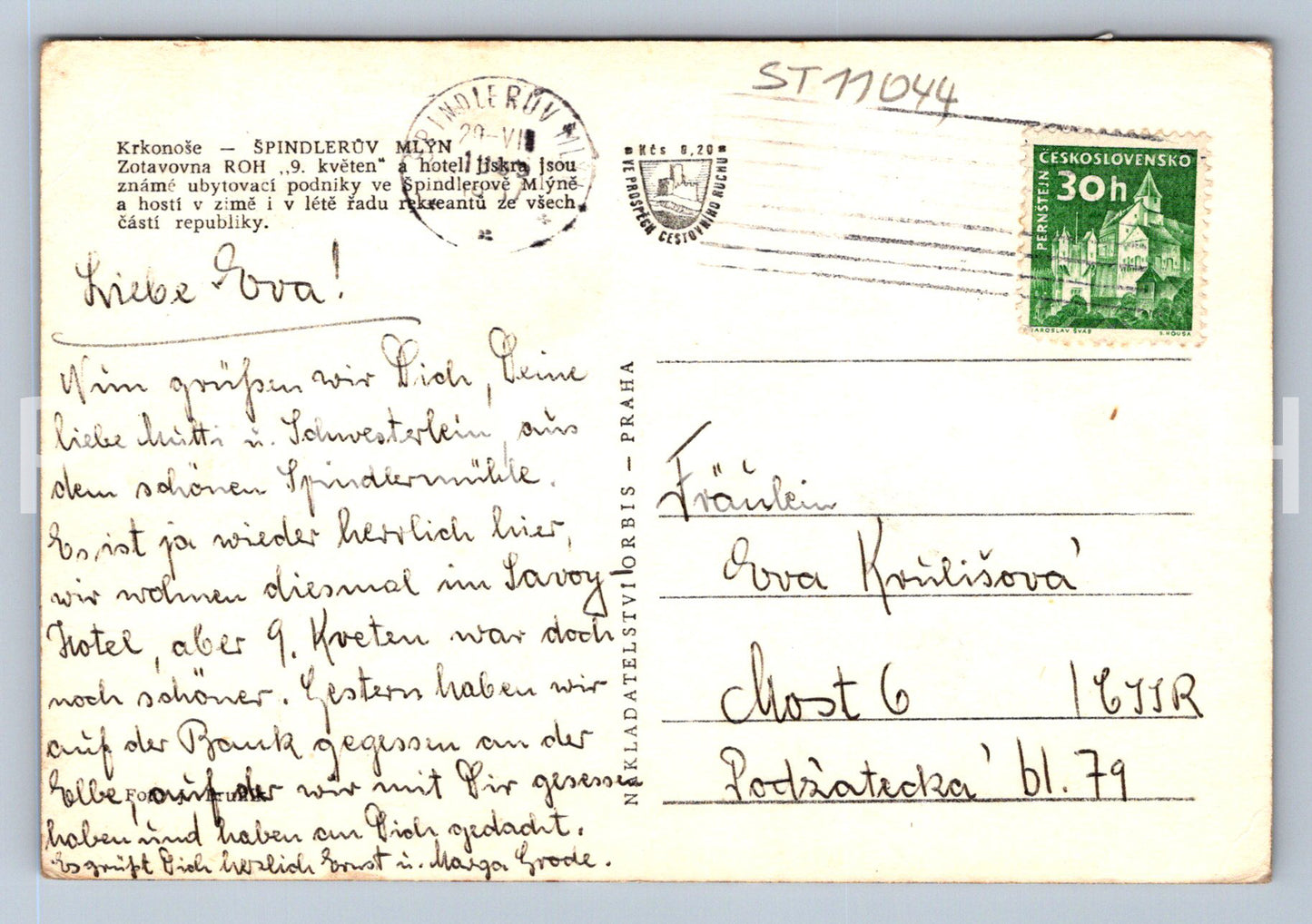 Pohlednice KRKONOŠE - ŠPINDLERŮV MLÝN (ST11044)