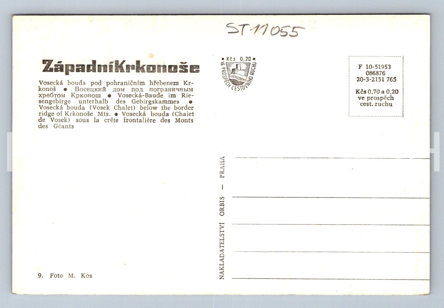 Pohlednice ZÁPADNÍ KRKONOŠE (ST11055)