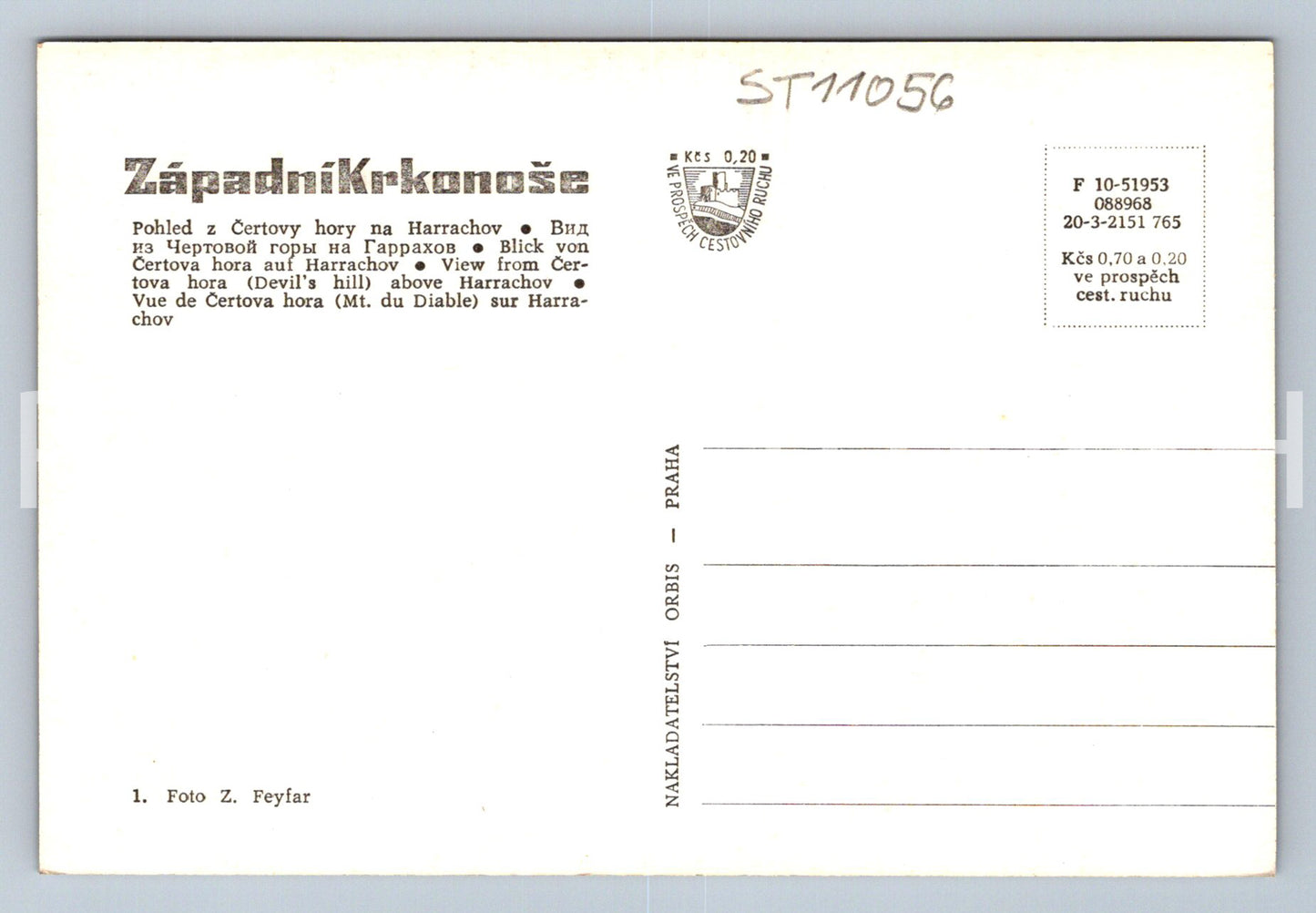 Pohlednice ZÁPADNÍ KRKONOŠE (ST11056)