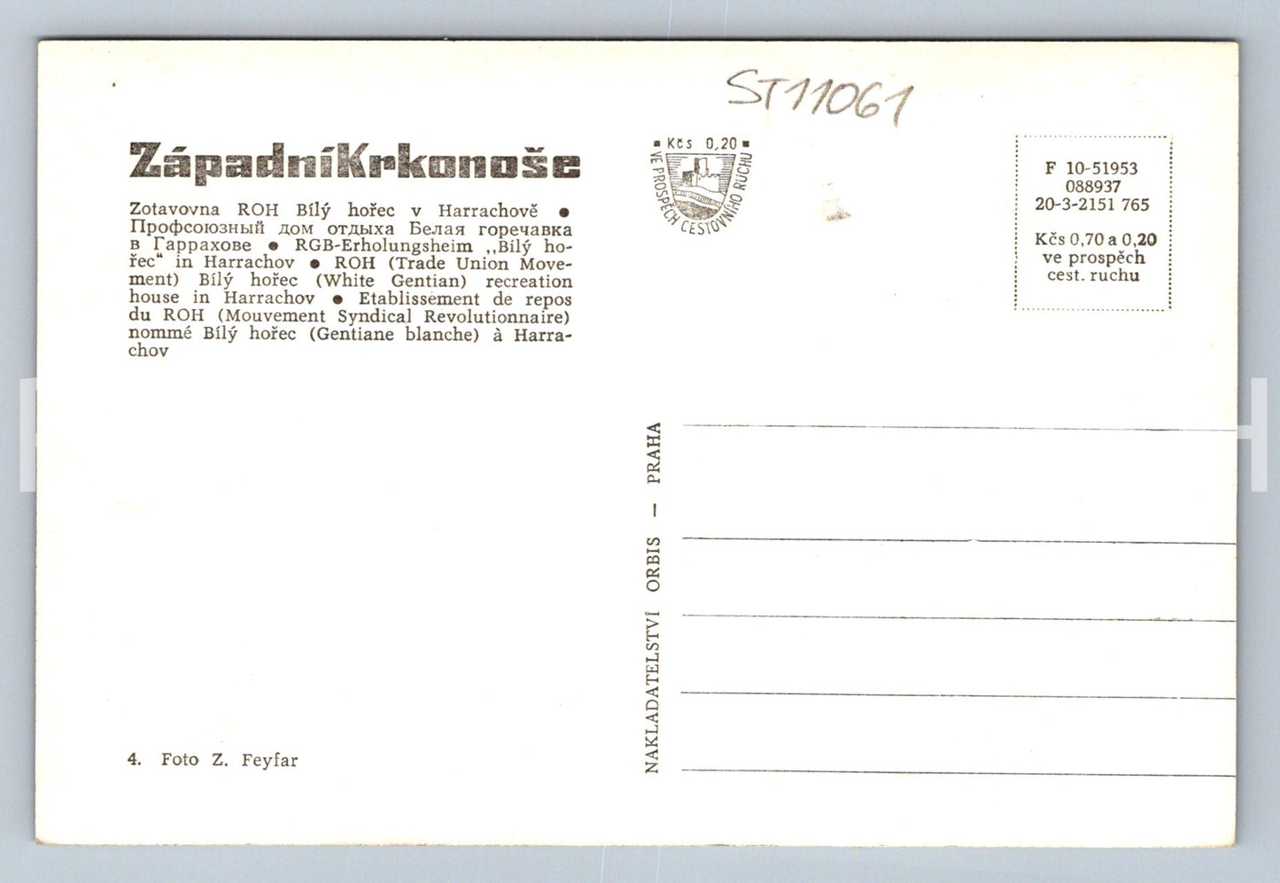 Pohlednice ZÁPADNÍ KRKONOŠE (ST11061)