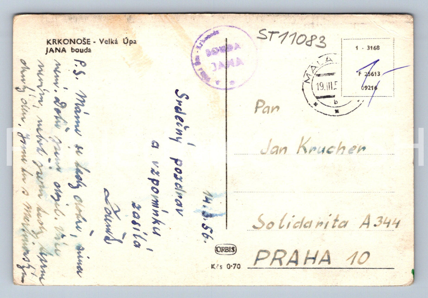 Pohlednice KRKONOŠE - VELKÁ ÚPA (ST11083)