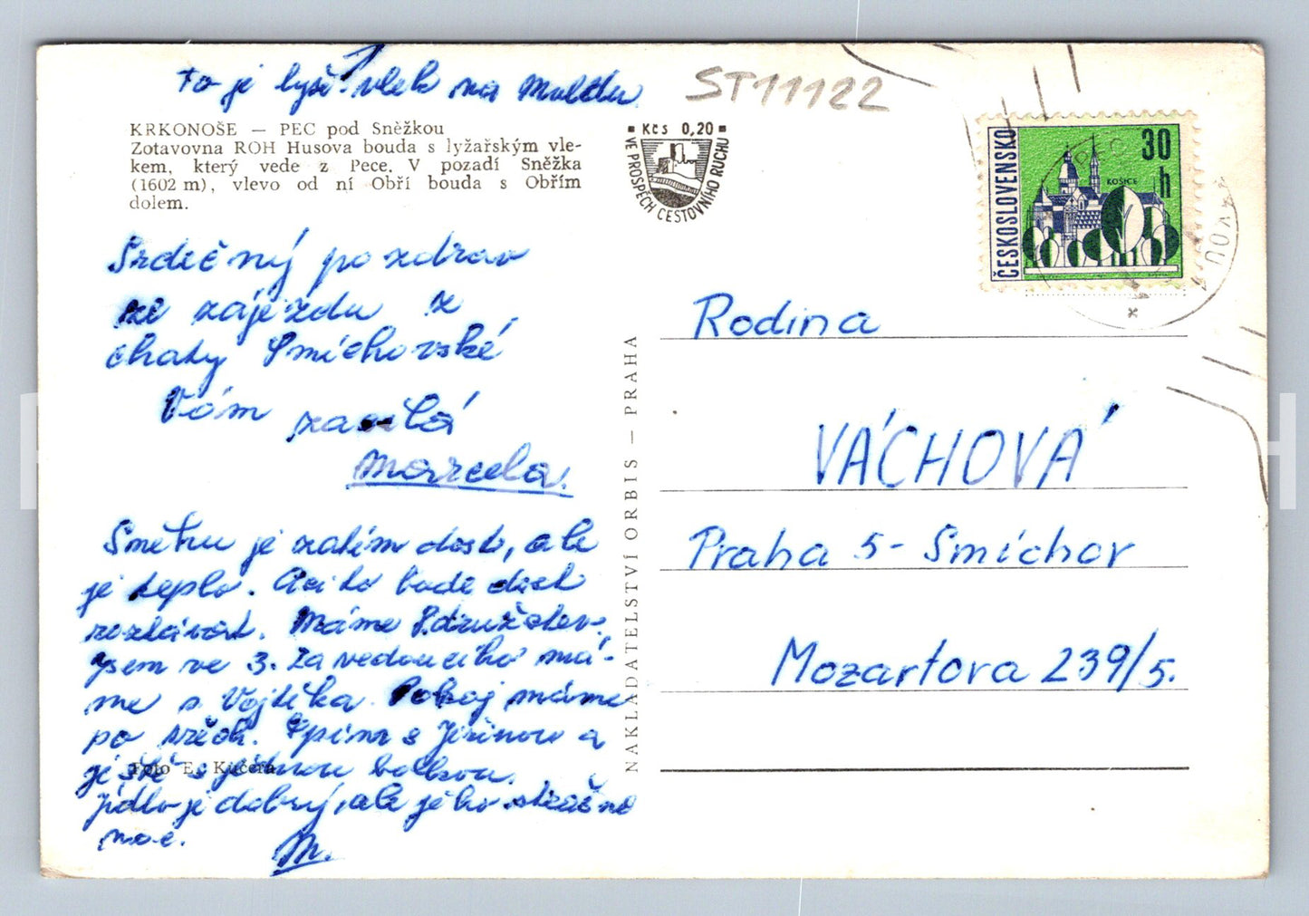 Pohlednice KRKONOŠE - PEC POD SNĚŽKOU (ST11122)
