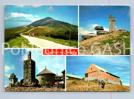 Pohlednice KRKONOŠE - SNĚŽKA - KOLÁŽ (ST11253)