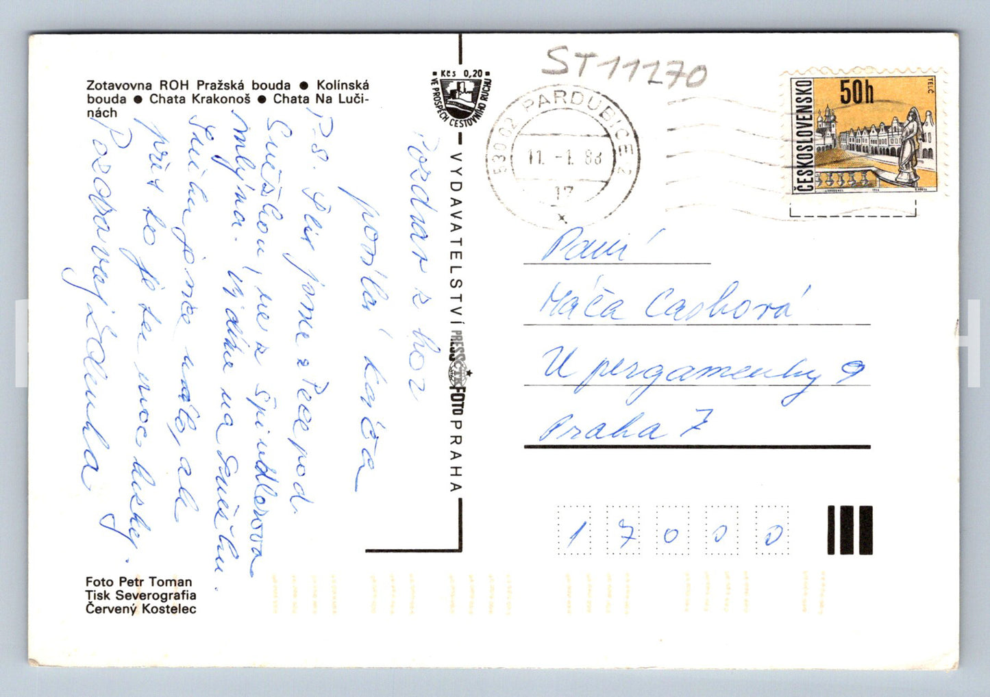 Pohlednice POZDRAV Z KRKONOŠ - KOLÁŽ (ST11270)