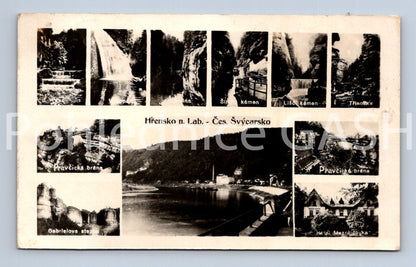 Pohlednice HŘENSKO NAD LABEM - ČESKÉ ŠVÝCARSKO - KOLÁŽ (ST8761)