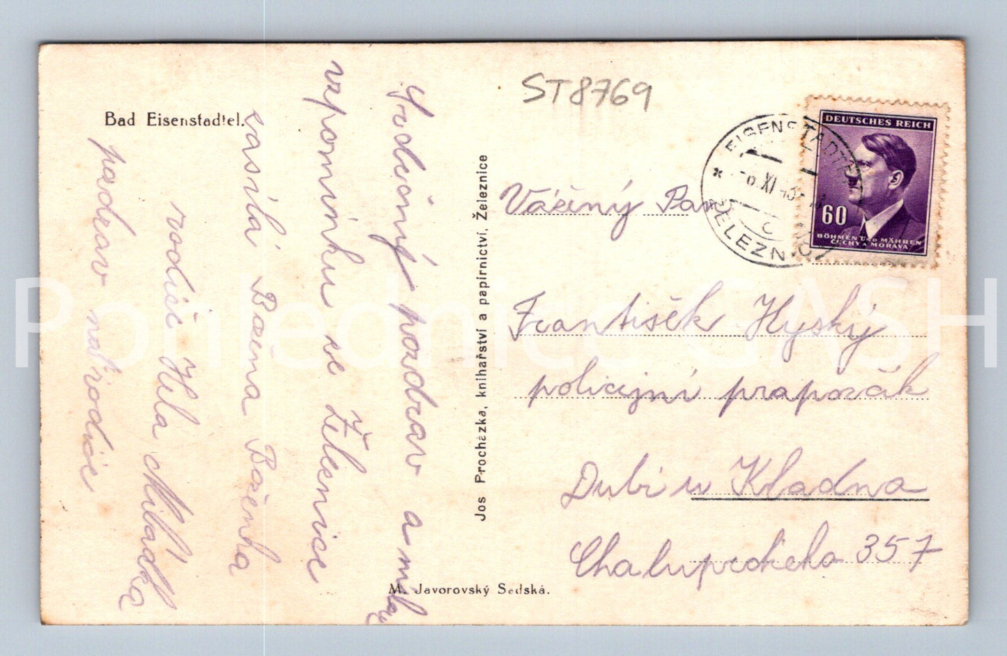 Pohlednice LÁZNĚ ŽELEZNICE - KOLÁŽ (ST8769)