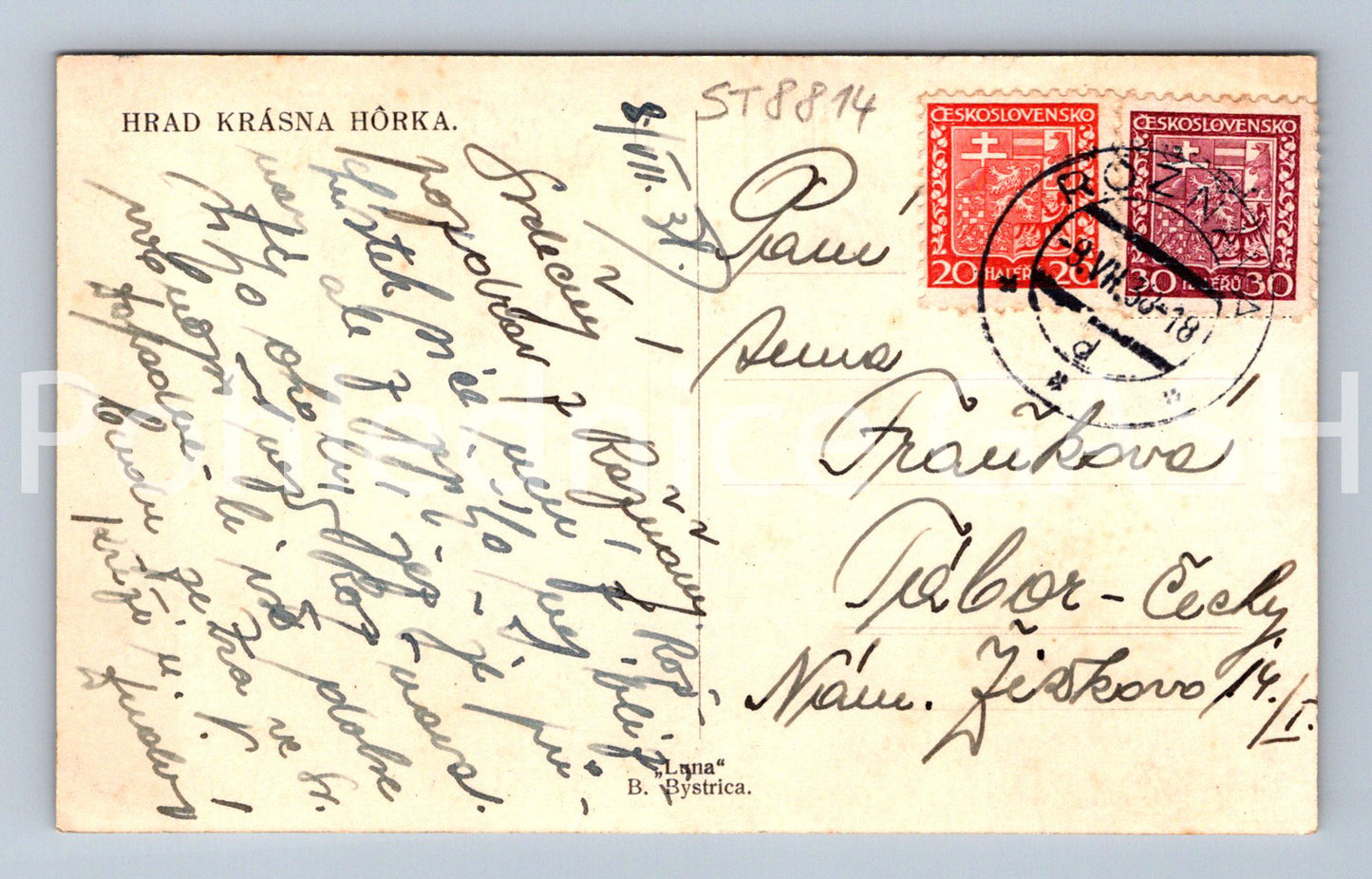 Pohlednice HRAD KRÁSNA HÓRKA (ST8814)