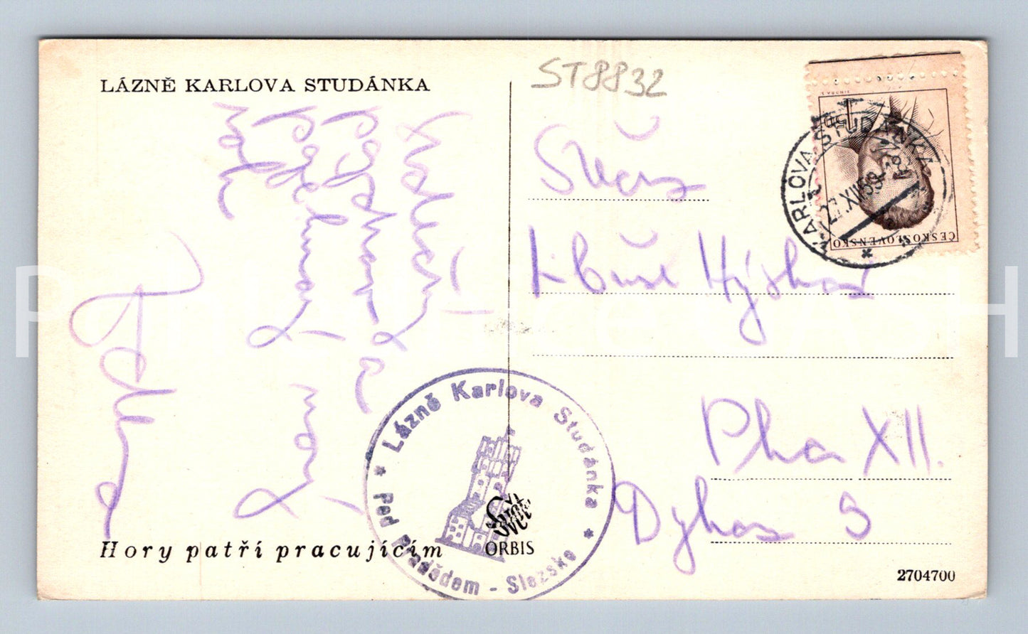 Pohlednice LÁZNĚ KARLOVA STUDÁNKA (ST8832)