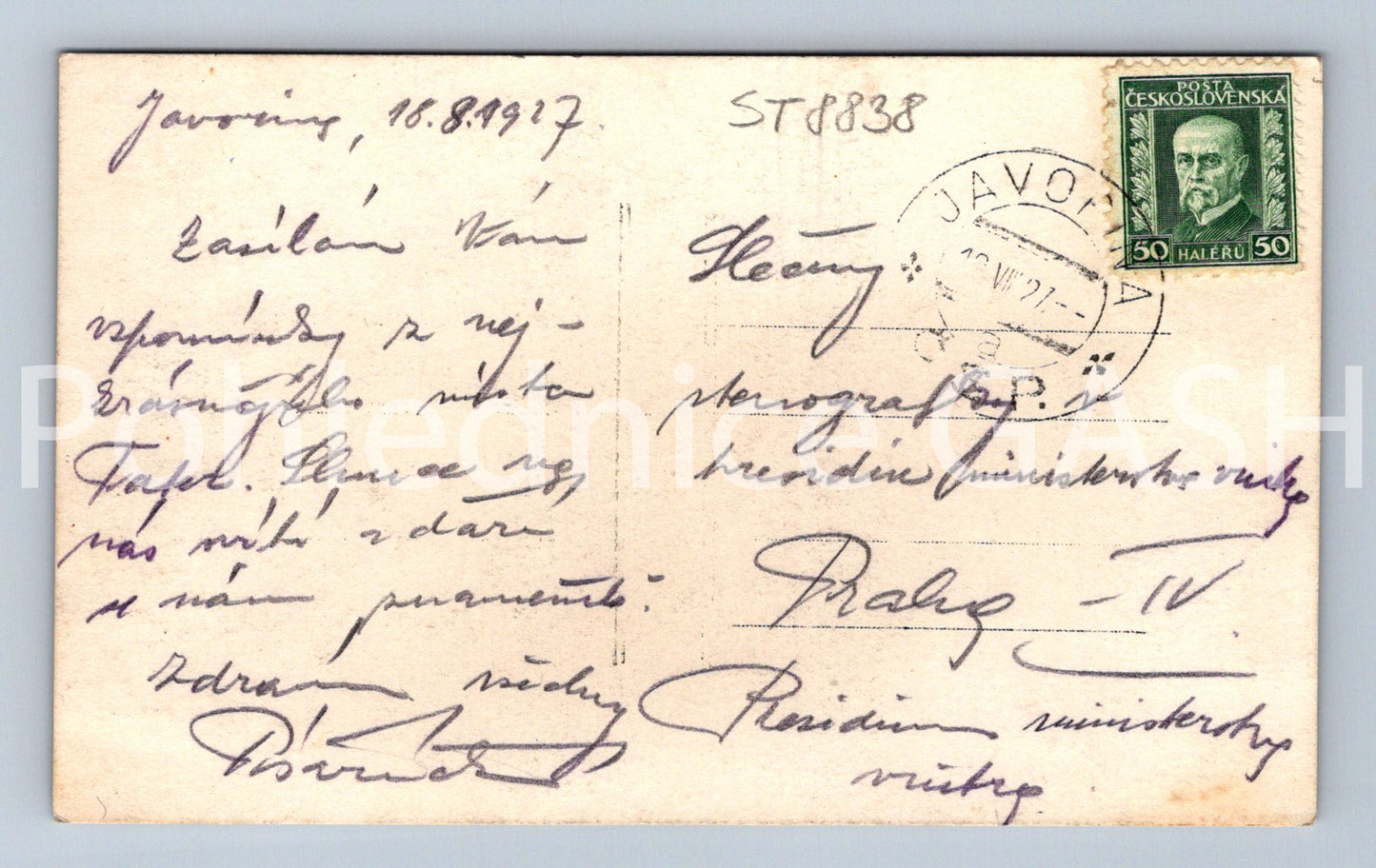 Pohlednice JAVORINA - HORNÍ OIL (ST8838)