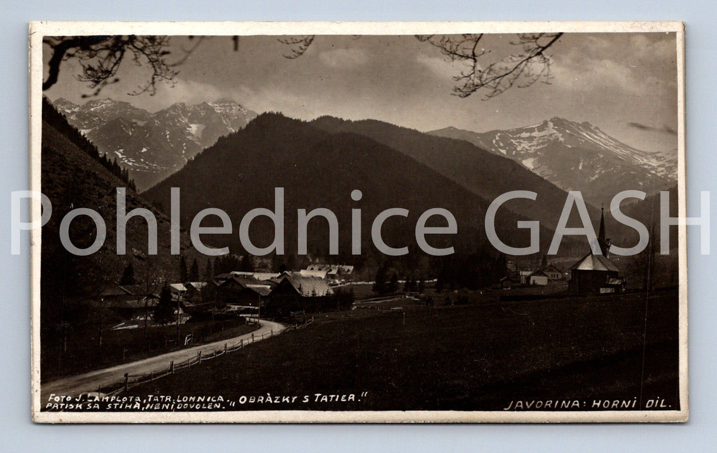 Pohlednice JAVORINA - HORNÍ OIL (ST8838)