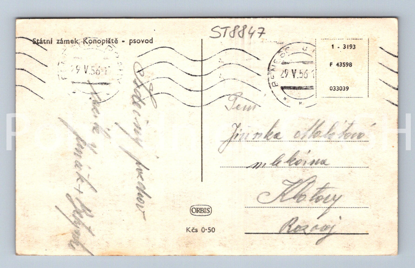 Pohlednice STÁTNÍ ZÁMEK KONOPIŠTĚ (ST8847)